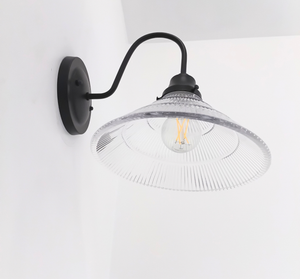 Clear Holophane 3 Tier Rib Sconce