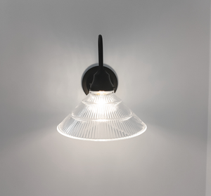 Clear Holophane 3 Tier Rib Sconce