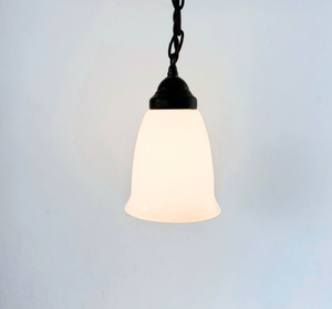 Vintage Milk Glass Dome Pendant