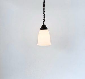 Vintage Milk Glass Dome Pendant