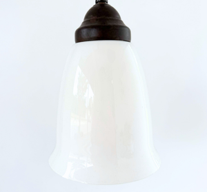 Vintage Milk Glass Dome Pendant