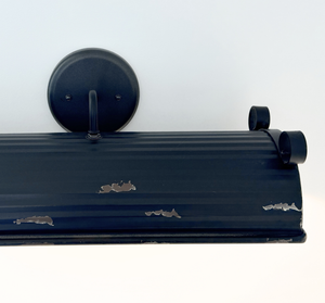 Black Distressed Rustic Dome Wall Sconce — detail view