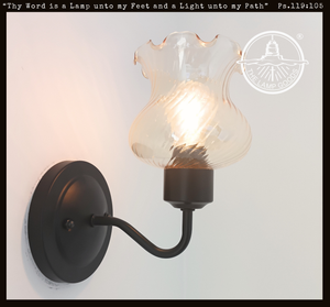 Delicate Amber Ruffle Free Float Wall Sconce