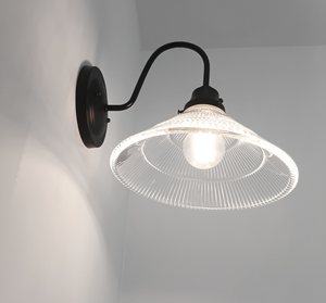 Clear Holophane 3 Tier Rib Sconce
