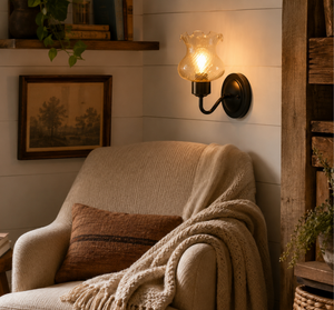 Delicate Amber Ruffle Free Float Wall Sconce