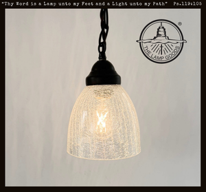 Crackle Dome Glass Pendant