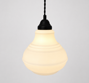 Rare Vintage Beehive Opal Pendant Light