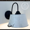 WHITE ENAMEL COUNTRY BARN WALL SCONCE