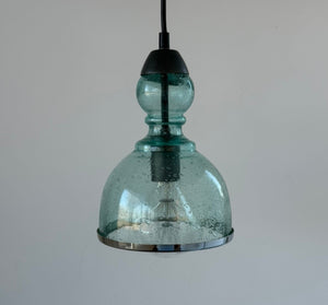 Sea Glass Seeded Farmhouse Pendant Light