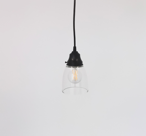 Simple Clear Farm Bell Glass Pendant