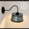 Copper-Edge Galvanized Farm Drum Wall Sconce