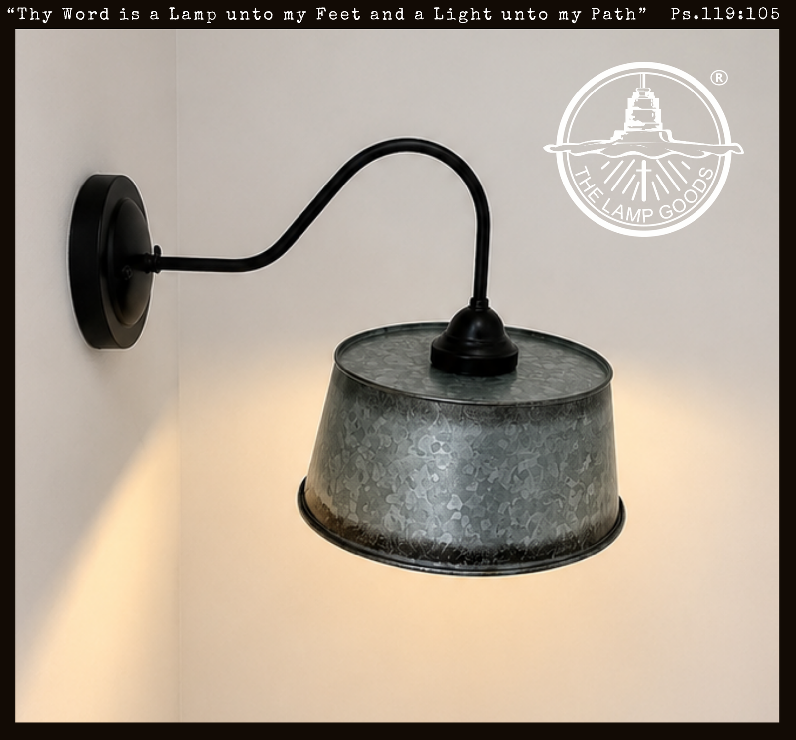 Copper-Edge Galvanized Farm Drum Wall Sconce