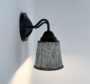 Farmhouse Lime Washed Bucket Double Sconce