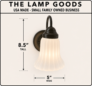 Fluted Milk Glass Wall Sconce - The Lamp Goods