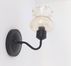 Delicate Amber Ruffle Free Float Wall Sconce
