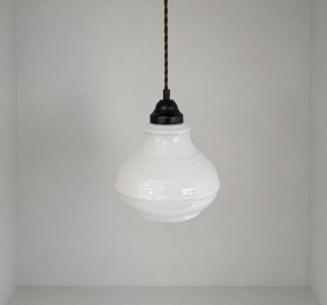 Rare Vintage Beehive Opal Pendant Light