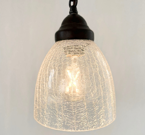 Crackle Dome Glass Pendant