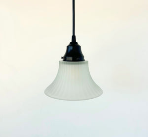 Frosted Ribbed Flute Pendant