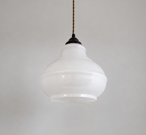 Rare Vintage Beehive Opal Pendant Light