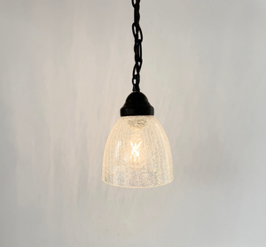 Crackle Dome Glass Pendant