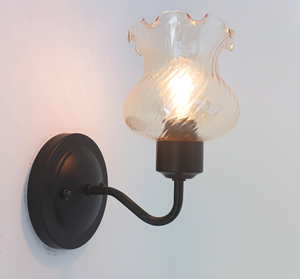Delicate Amber Ruffle Free Float Wall Sconce