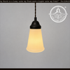 Milk Glass Tapered Rim Pendant