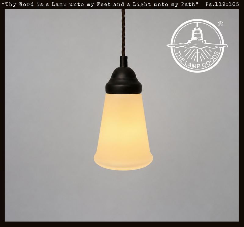 Milk Glass Tapered Rim Pendant