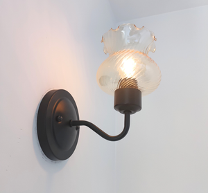 Delicate Amber Ruffle Free Float Wall Sconce