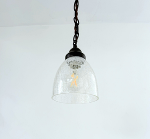 Crackle Dome Glass Pendant