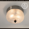 Rare Diamond Square Drum Flush Ceiling Light