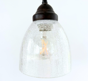 Crackle Dome Glass Pendant