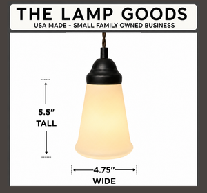 Milk Glass Tapered Rim Pendant