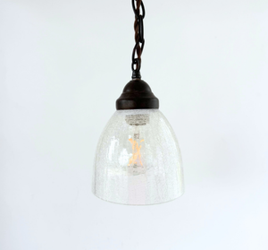 Crackle Dome Glass Pendant