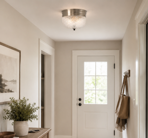 Rare Diamond Square Drum Flush Ceiling Light