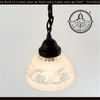 Petite Vintage Frosted Floral Vine Pendant