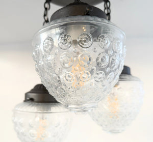 Heritage Hobnail Acorn Trio Ceiling Light - The Lamp Goods