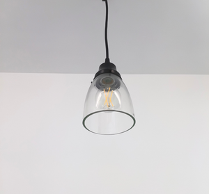Simple Clear Farm Bell Glass Pendant
