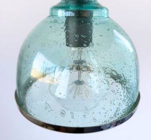 Sea Glass Seeded Farmhouse Pendant Light