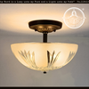 Frosted Leaf Etched Ceiling Light