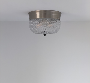 Rare Diamond Square Drum Flush Ceiling Light