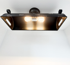 Black Distressed Rustic Dome Ceiling Light