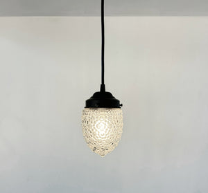 Antique Style "Torpedo" Tinted Teardrop Hobnail Pendant