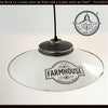 Old Reclaimed White Enamel Farmhouse Pendant