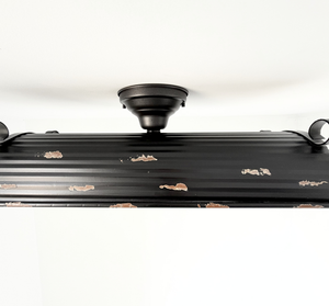Black Distressed Rustic Dome Ceiling Light
