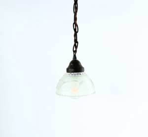 Petite Vintage Frosted Floral Vine Pendant