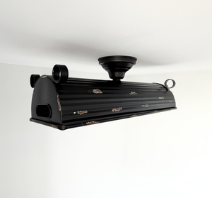 Black Distressed Rustic Dome Ceiling Light