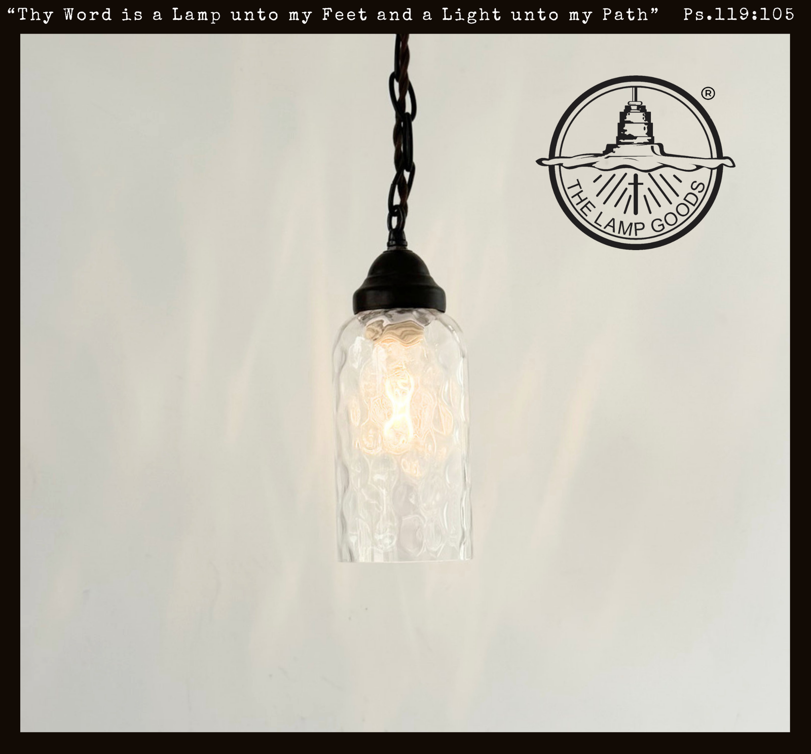 Clear Pebble Cylinder Pendant