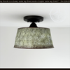 Farmhouse Lime Washed Bucket Ceiling Light