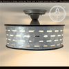 Barn Rivet Drum Ceiling Light
