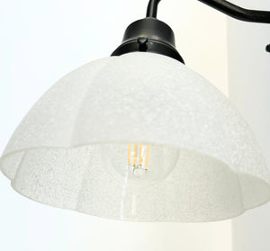 Frosted Texturized White Flower Wall Sconce